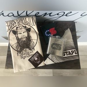 New, Chris Stapleton VIP All American Road Show - Bag, Bandana, Flask and Magnet